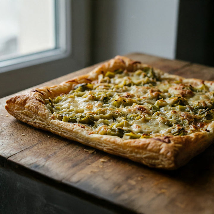 Tarte fine aux poireaux