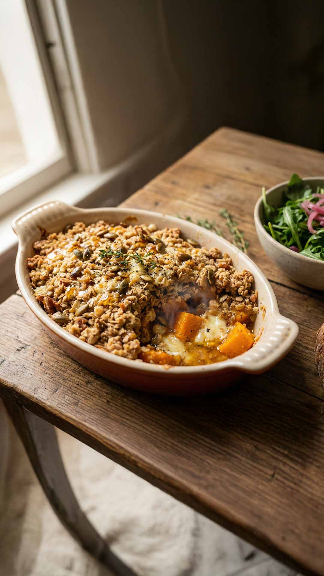 Crumble de butternut au chèvre mobile