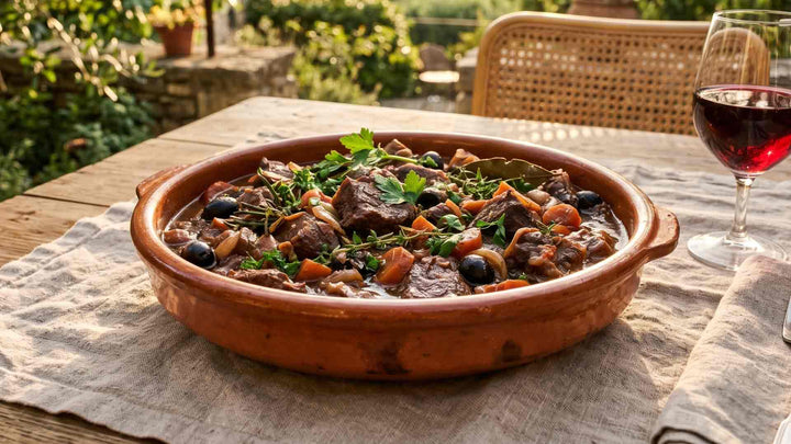 Daube de bœuf à la provençale aux olives noires