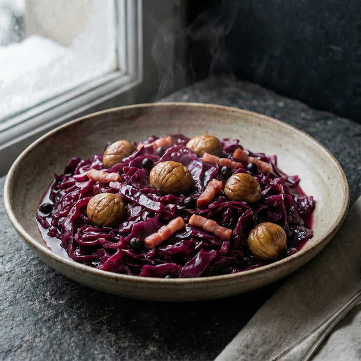 Chou rouge aux marrons et au vin rouge