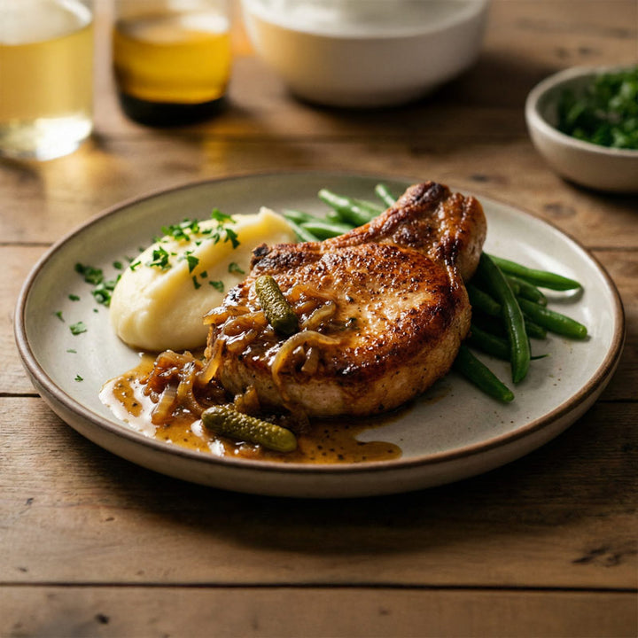 Côte de porc charcutière