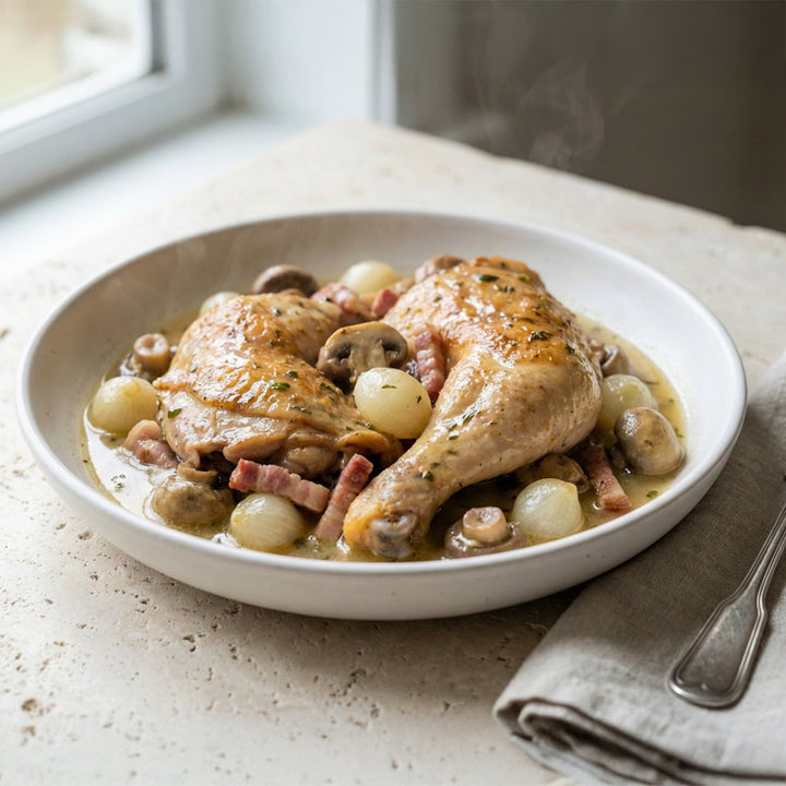 Recette du coq au vin blanc