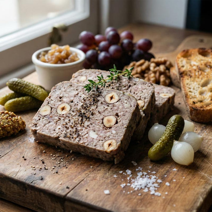 Terrine de campagne aux noisettes