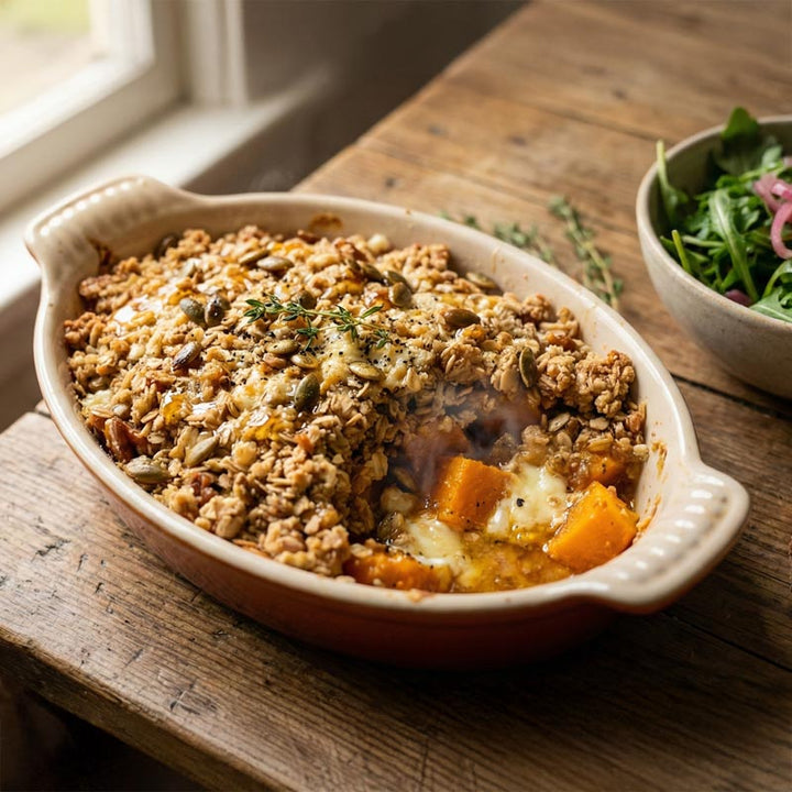 Crumble de butternut au chèvre