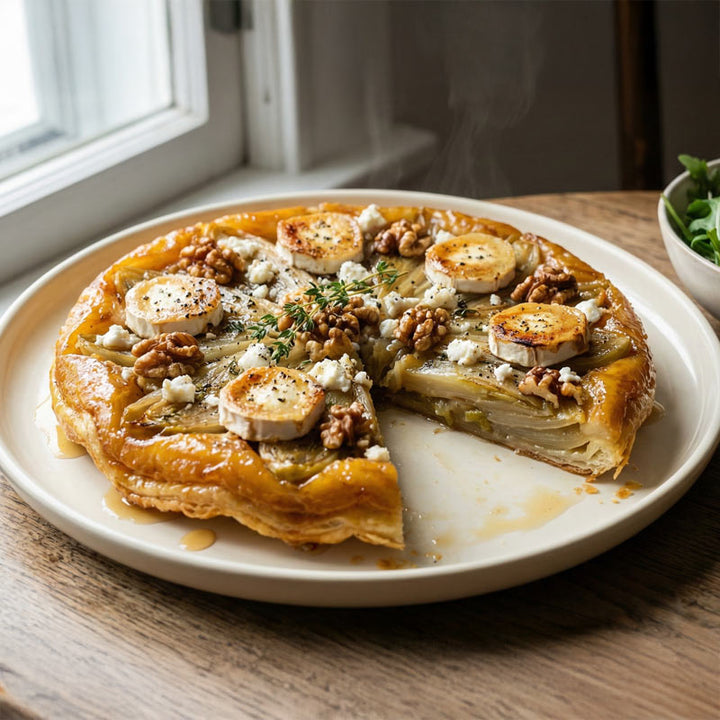 Tarte Tatin d'endives au chèvre et miel