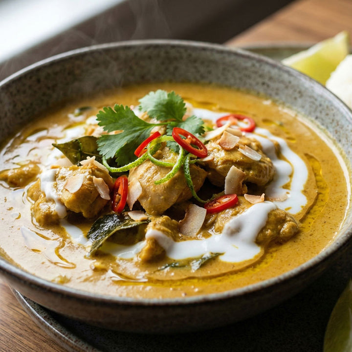Curry de poulet au lait de coco
