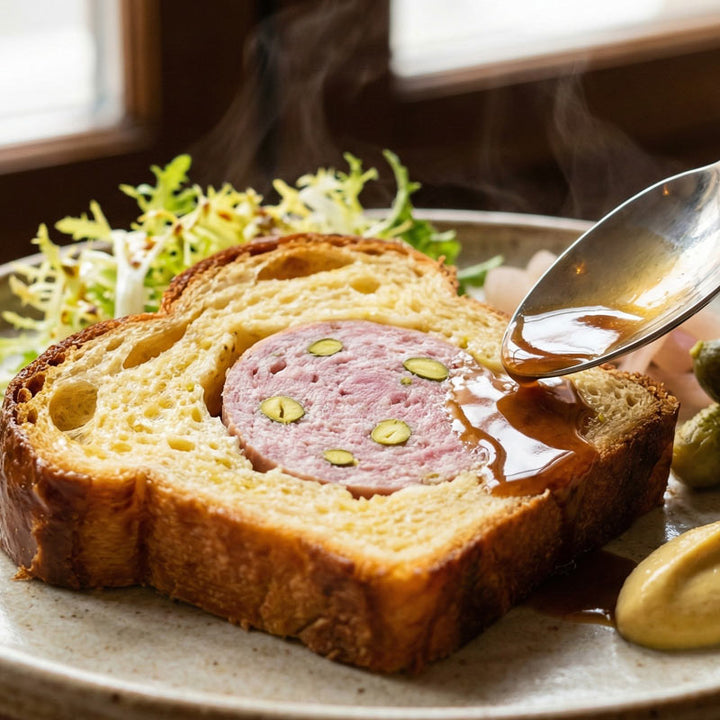 Saucisson de Lyon pistaché en brioche