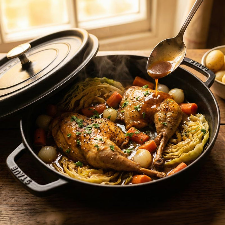 Faisan en cocotte aux choux
