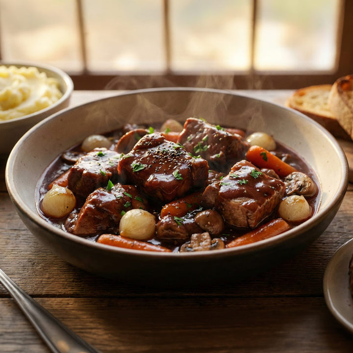 Civet de porc au vin rouge