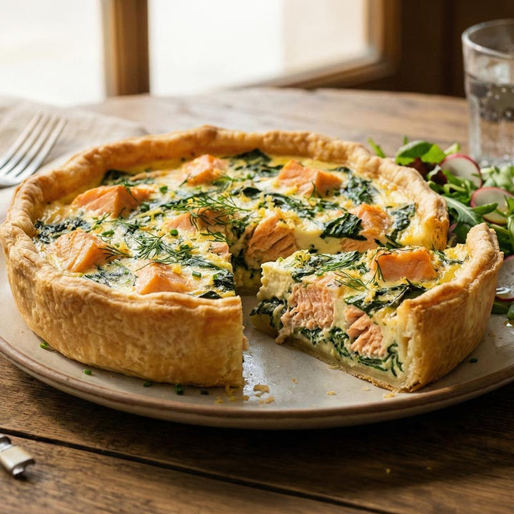 Quiche au Saumon et aux Épinards