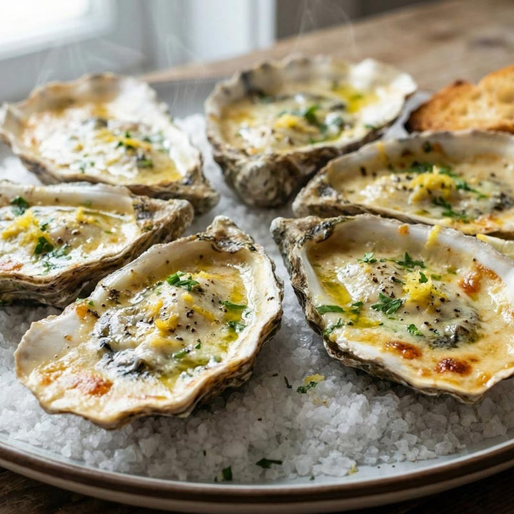Huîtres chaudes au vin blanc