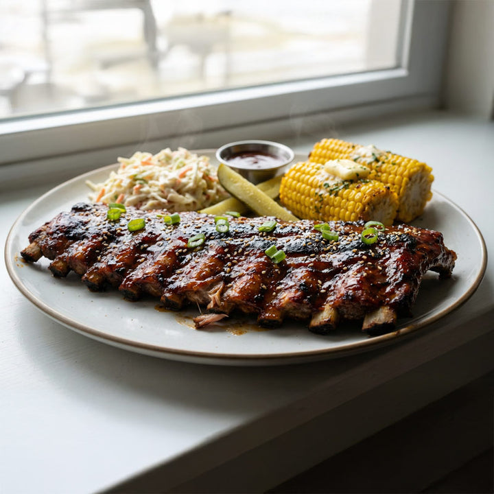 Travers de porc grillés