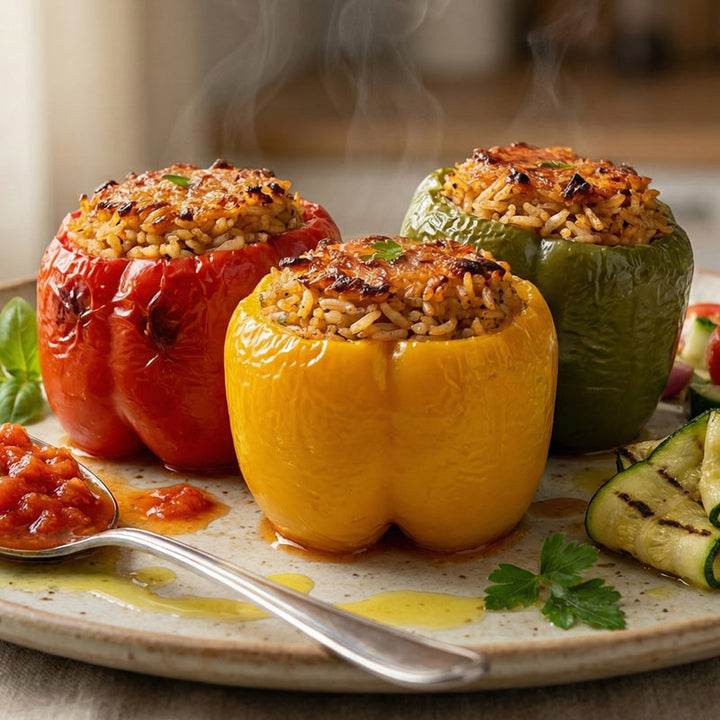 Poivrons farcis au riz