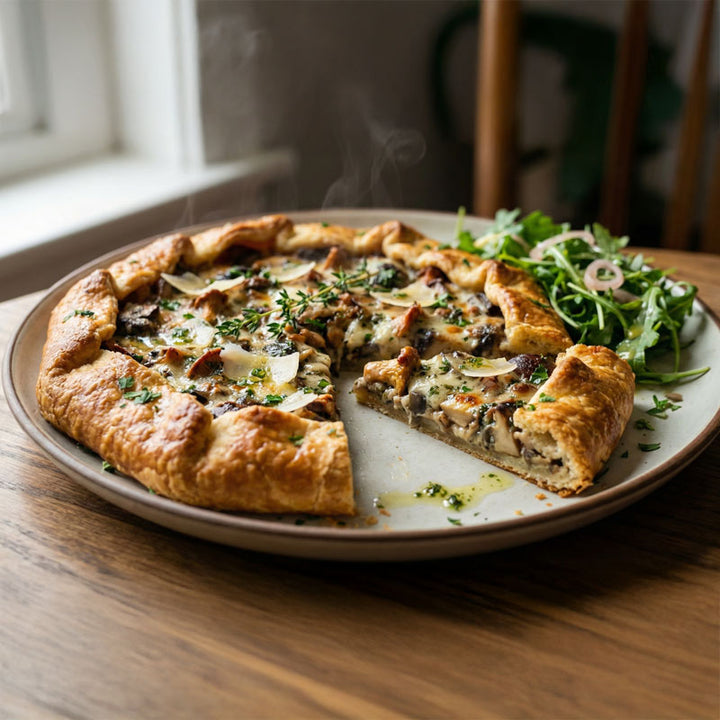 Tarte rustique aux champignons