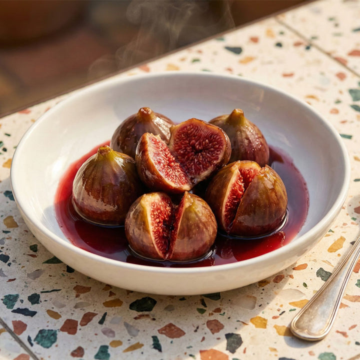 Recette des figues confites au vin rouge