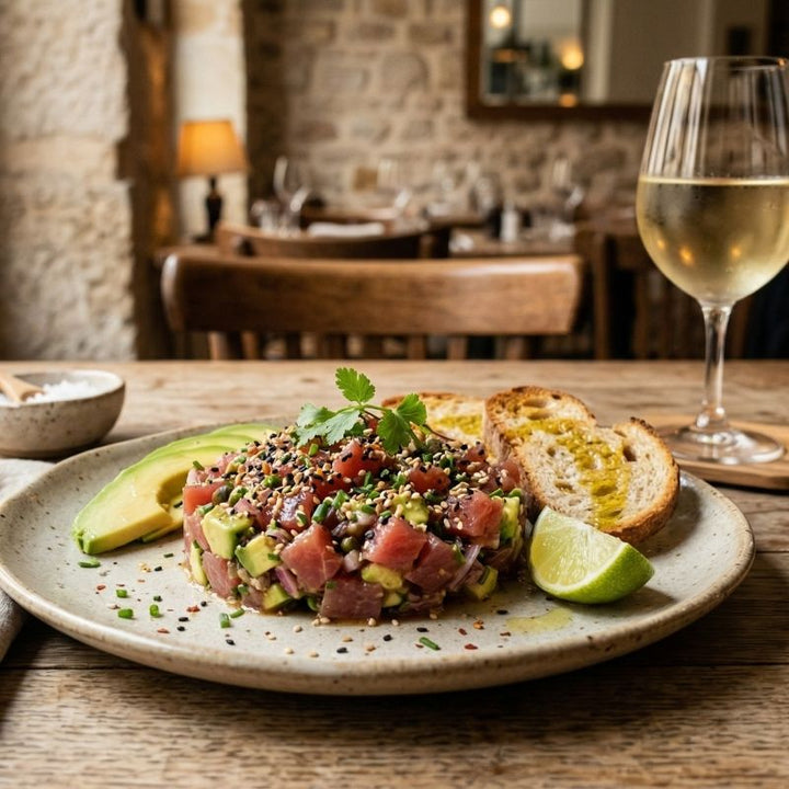 Tartare de thon rouge à l'avocat et sésame grillé