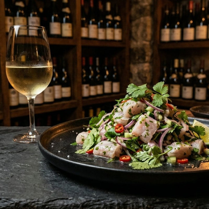 Ceviche de bar au citron vert et coriandre fraîche