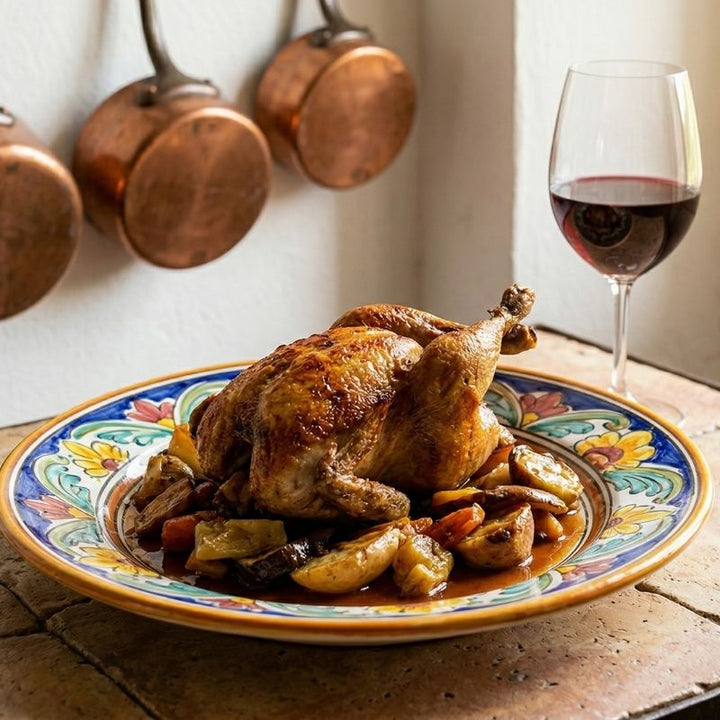 Filet de pigeonneau rôti sur coffre