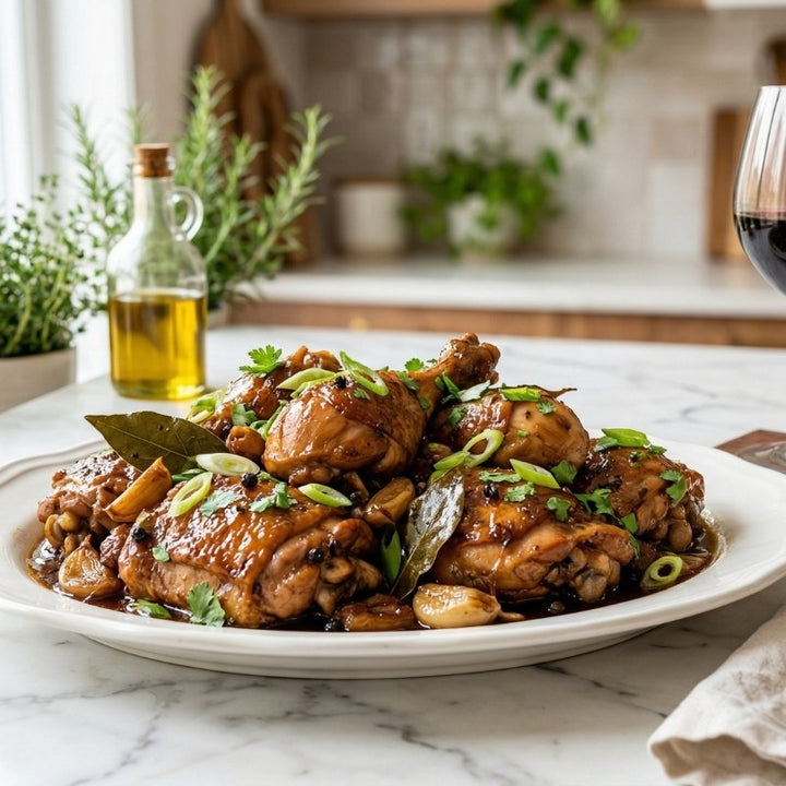 Adobo de poulet philippin au vinaigre et sauce soja