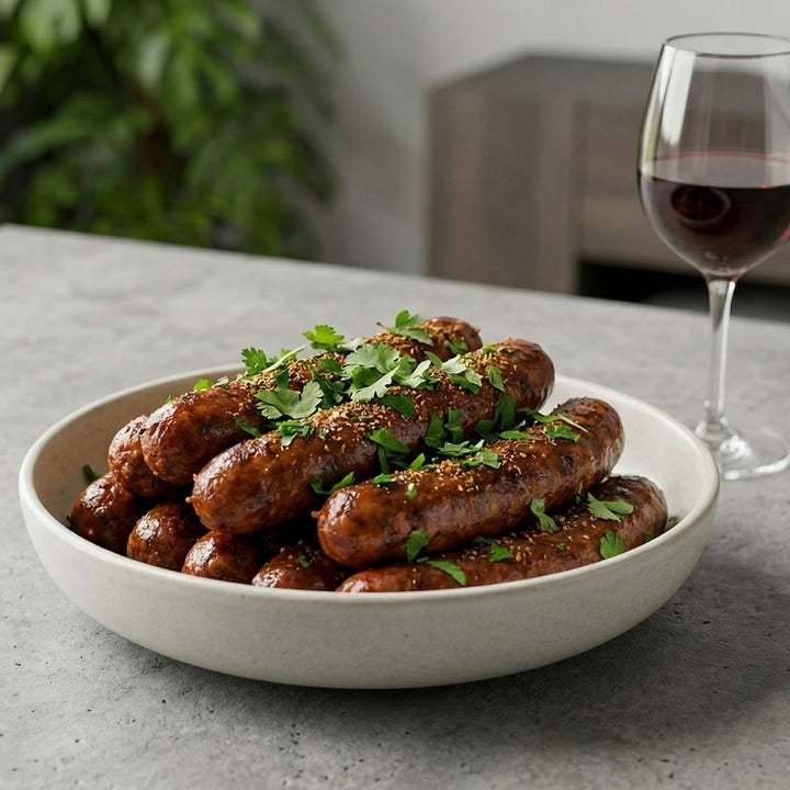 Merguez maison aux épices et herbes du Maghreb