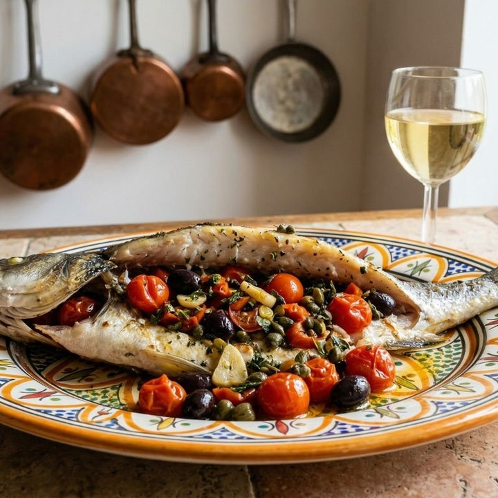 Loup de mer en portefeuille à la provençale