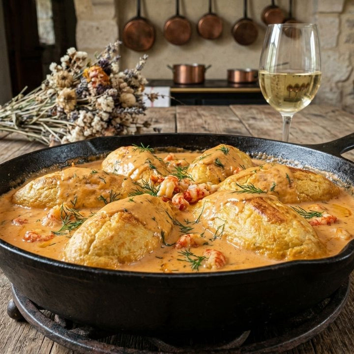 Quenelle lyonnaise de brochet soufflée à la sauce nantua