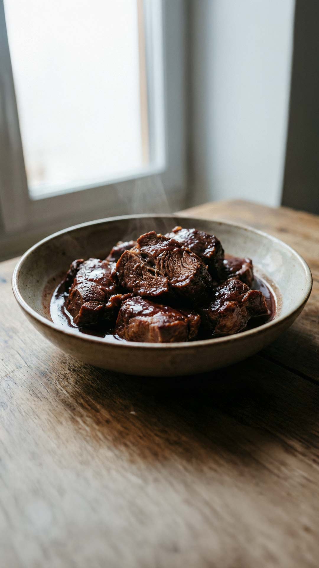 Échine de porc au vin rouge mobile