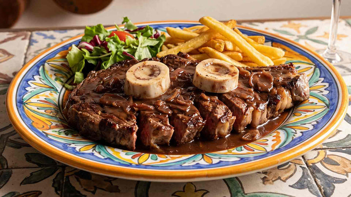 Entrecôte grillée à la moelle bordelaise