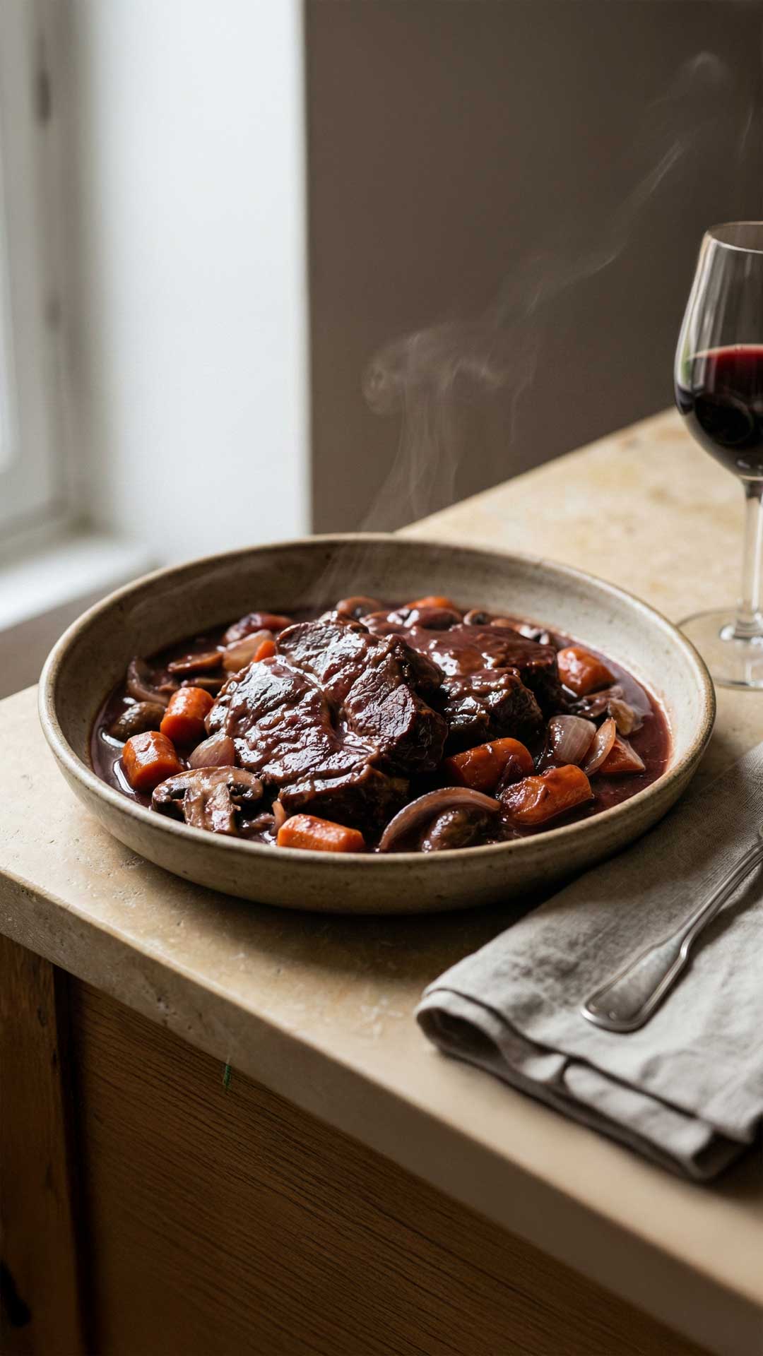 Épaule de veau au vin rouge mobile