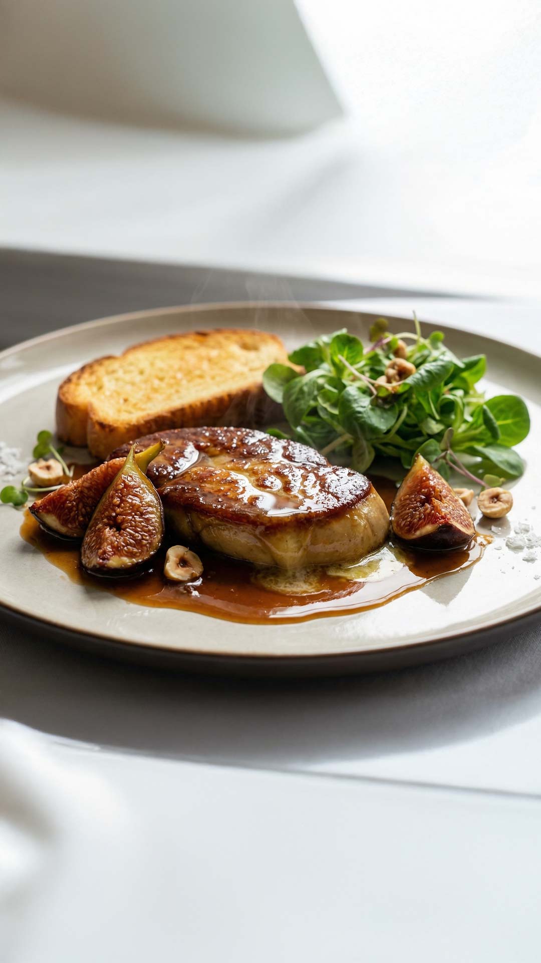Escalope de foie gras poêlée aux figues mobile