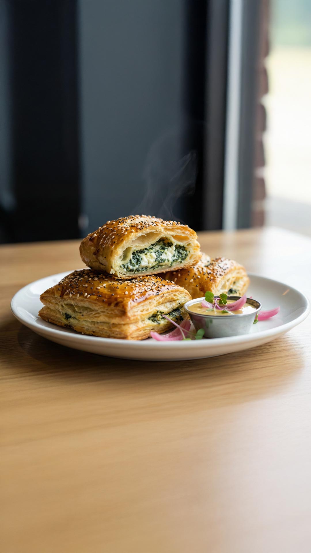 Feuilletés aux épinards et chèvre mobile