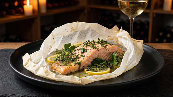 Papillote de truite aux herbes et citron