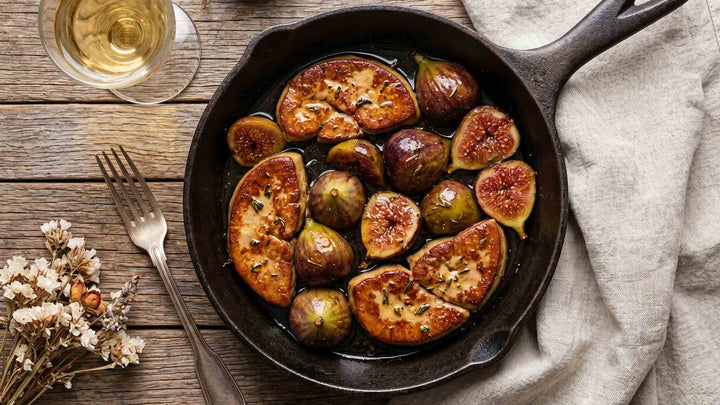 Foie gras poêlé aux figues rôties au miel