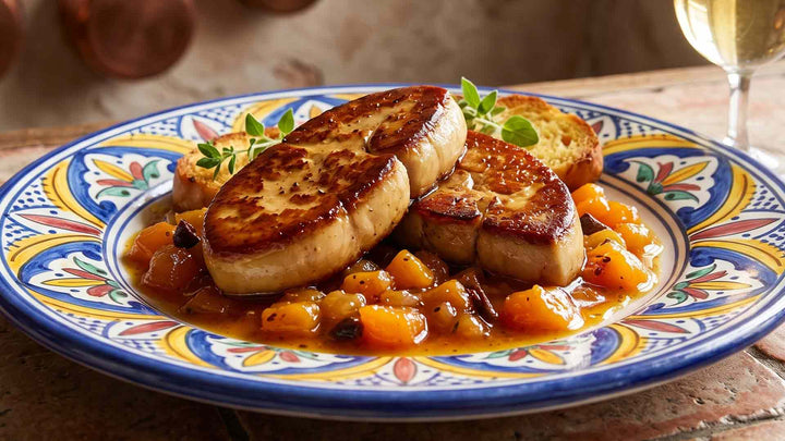 Foie gras poêlé au chutney d'abricots épicé