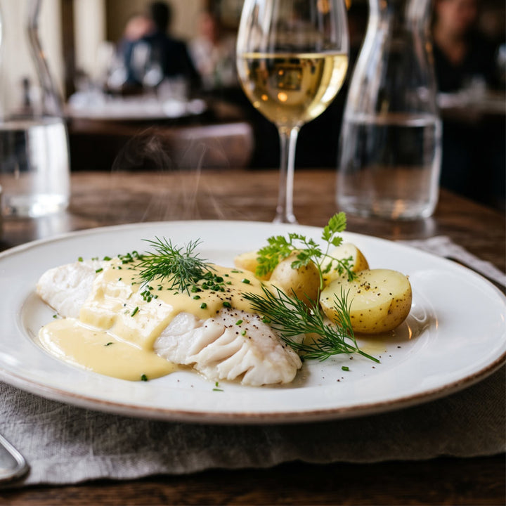 Turbotin poché sauce hollandaise
