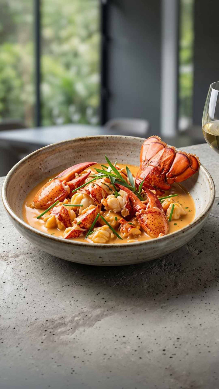Fricassée de homard à la crème