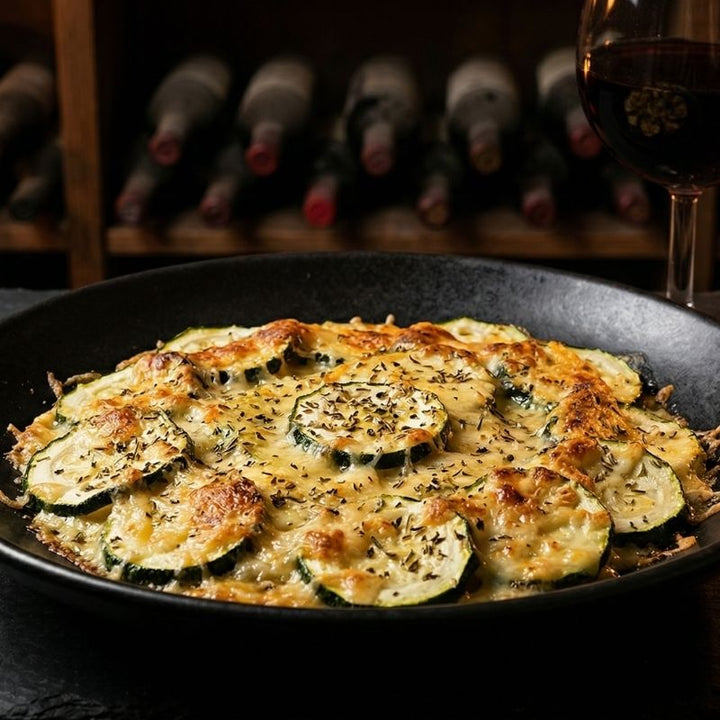 Gratin de courgettes au parmesan et herbes de Provence