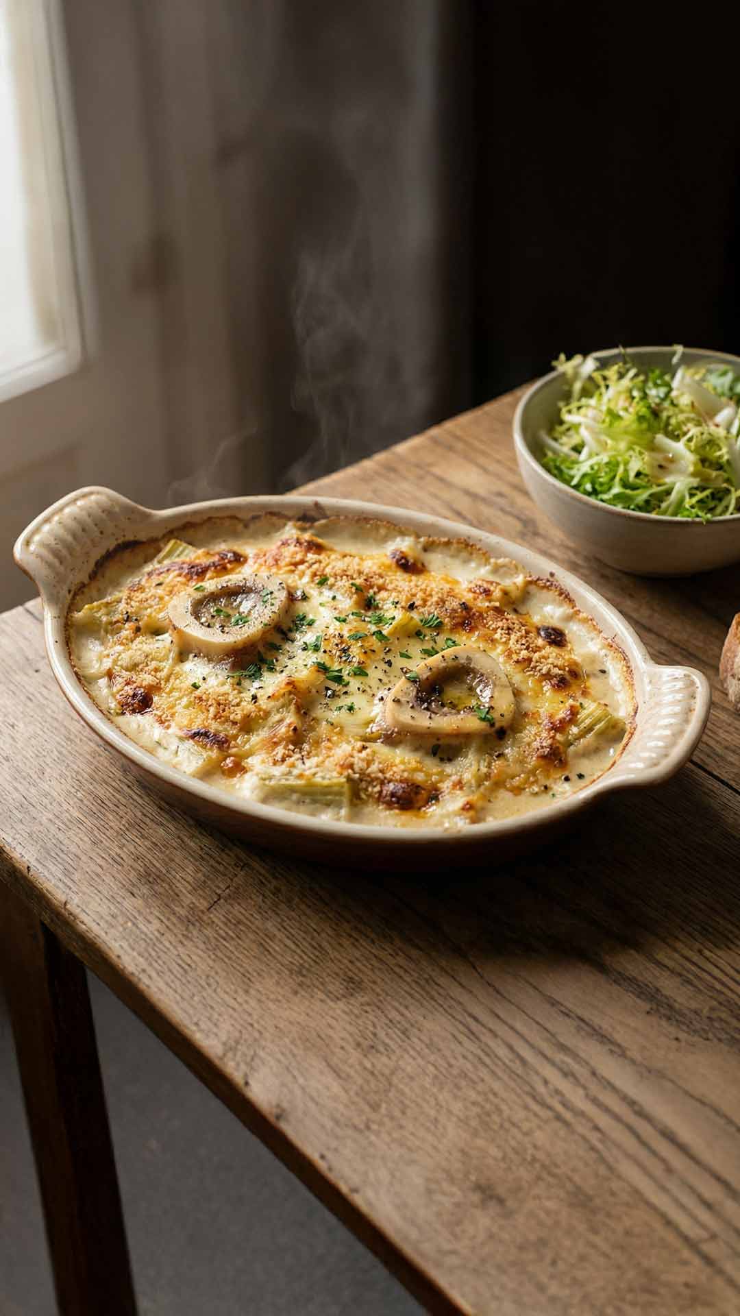 Gratin de cardons à la moelle mobile