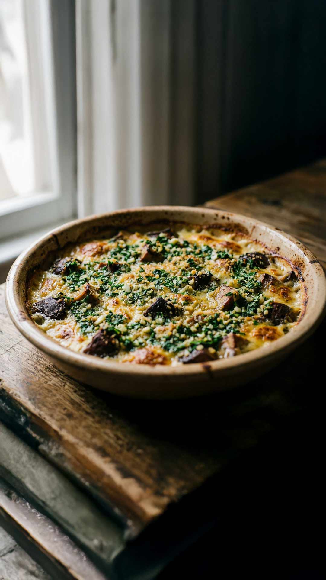 Gratin de cèpes à la persillade mobile