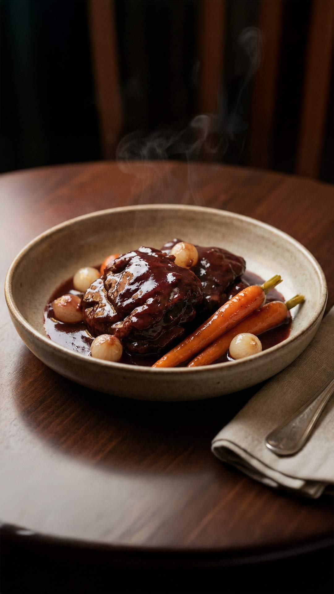 Joues de porc confites au vin rouge mobile