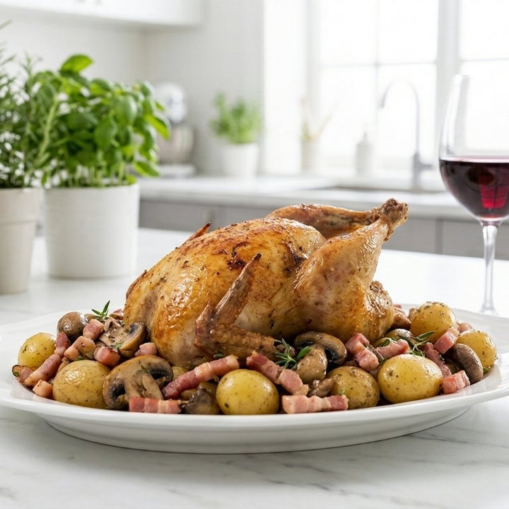 Perdreau rôti en cocotte
