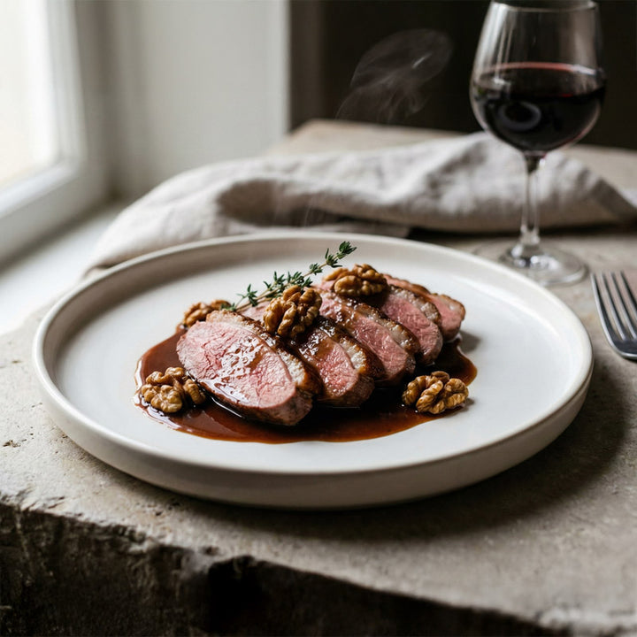 Magrets de canard au vin de noix