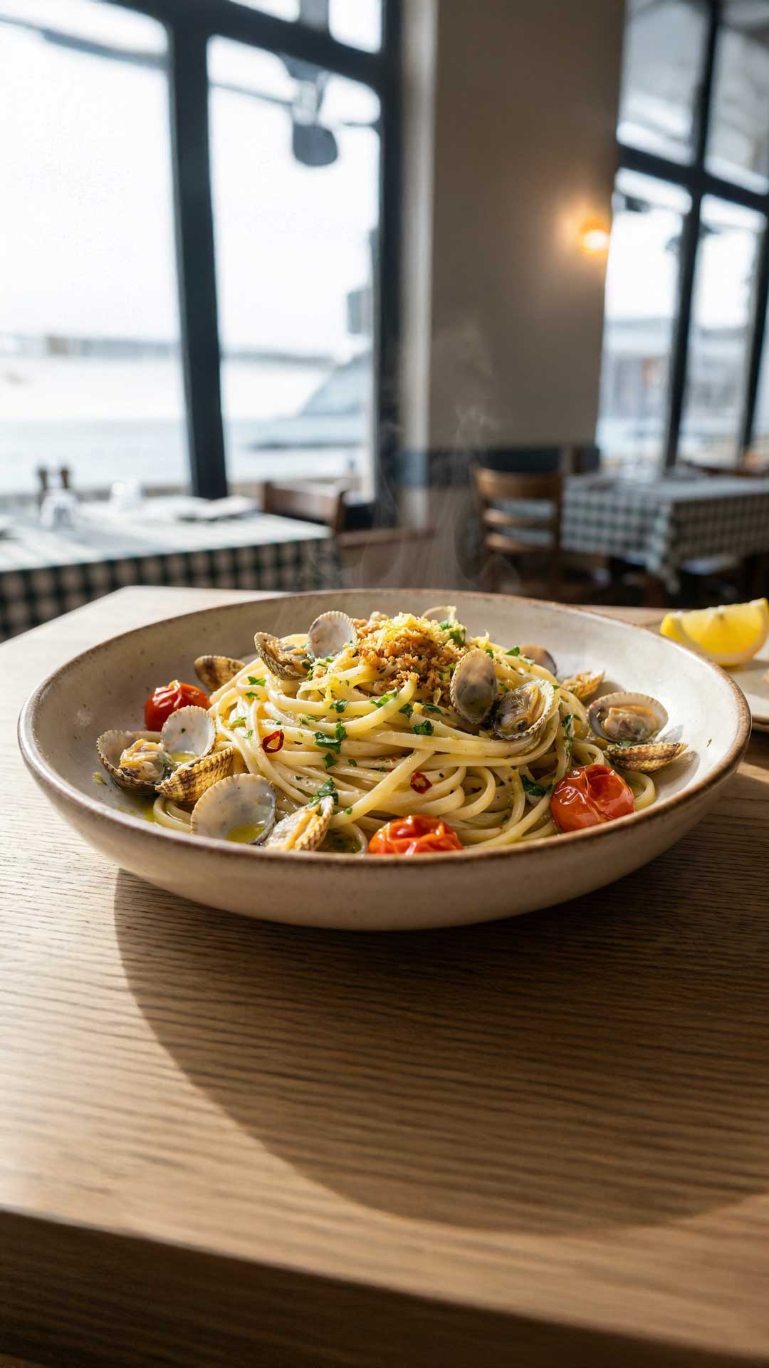 Linguine aux palourdes mobile