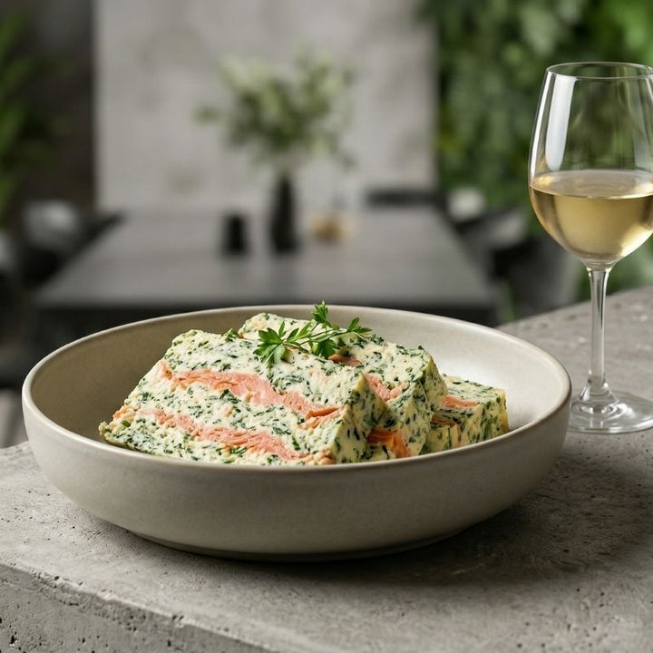 Terrine de poisson aux herbes et saumon fumé