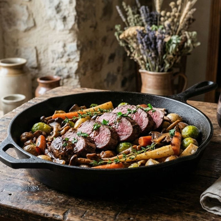 Filet de Biche en cuisson lente et sauce grand veneur aux airelles