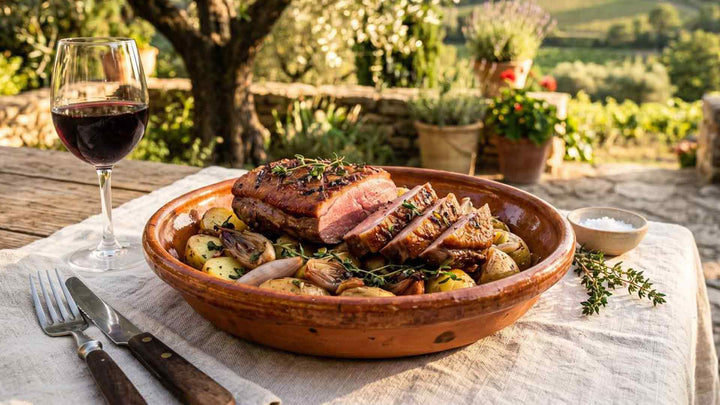 Magret de canard au miel et thym