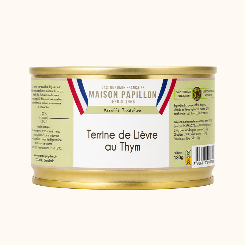 Maison Papillon Terrine de Lièvre au Thym