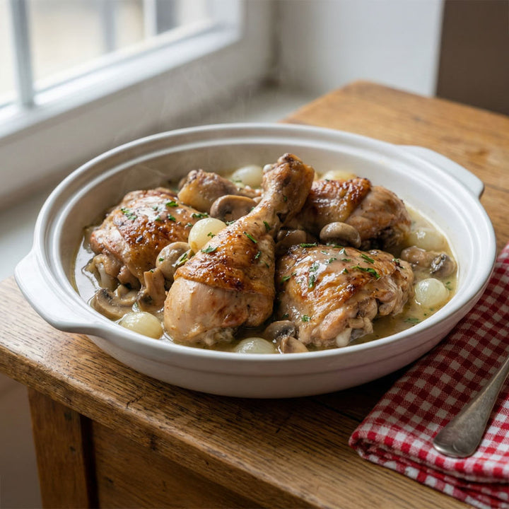 Recette de coq au vin d'Alsace