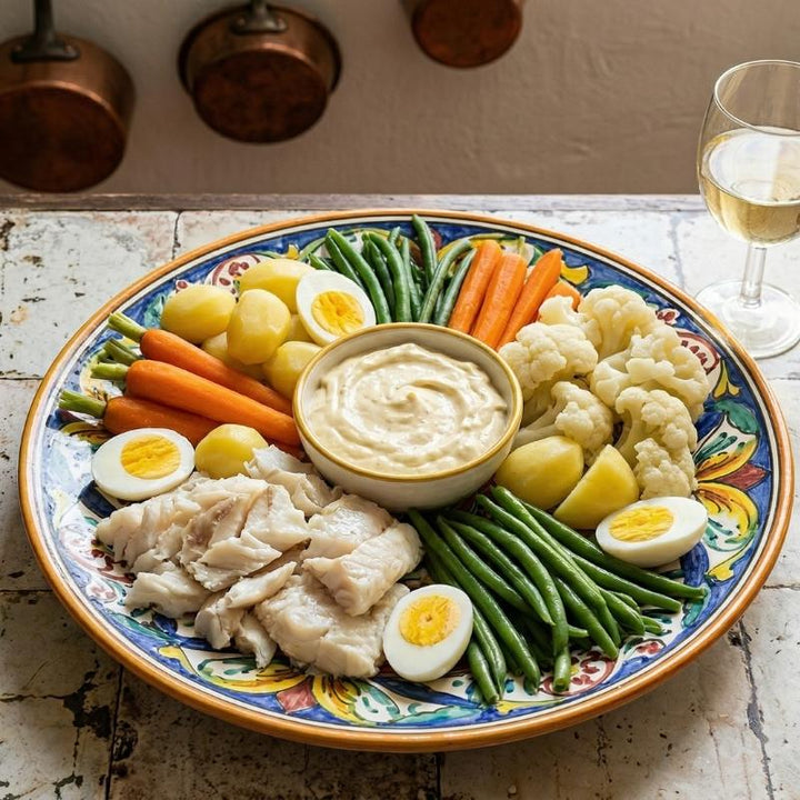 Aïoli provençal aux légumes croquants et cabillaud