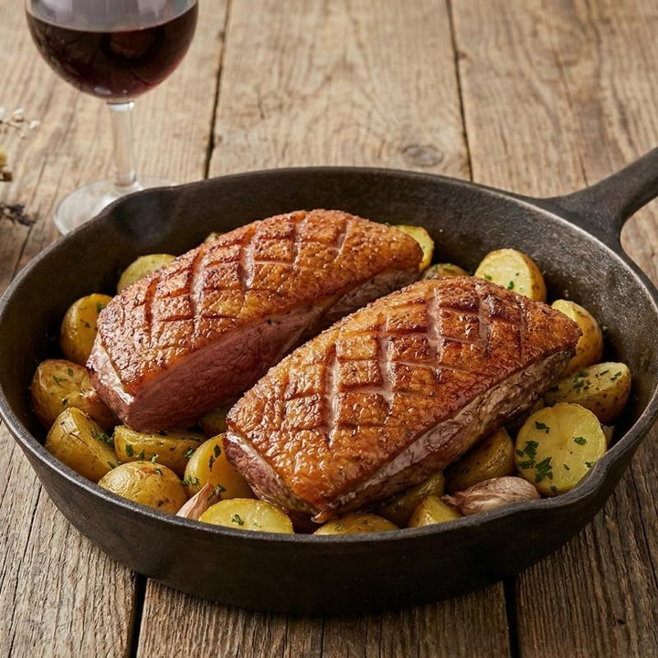 Magret de canard du sud-ouest croisé sur sa peau